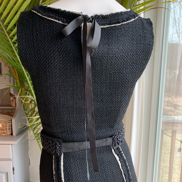 PRADA Virgin Wool Sheath Dress | Black Size 2 - Picture 11 of 16